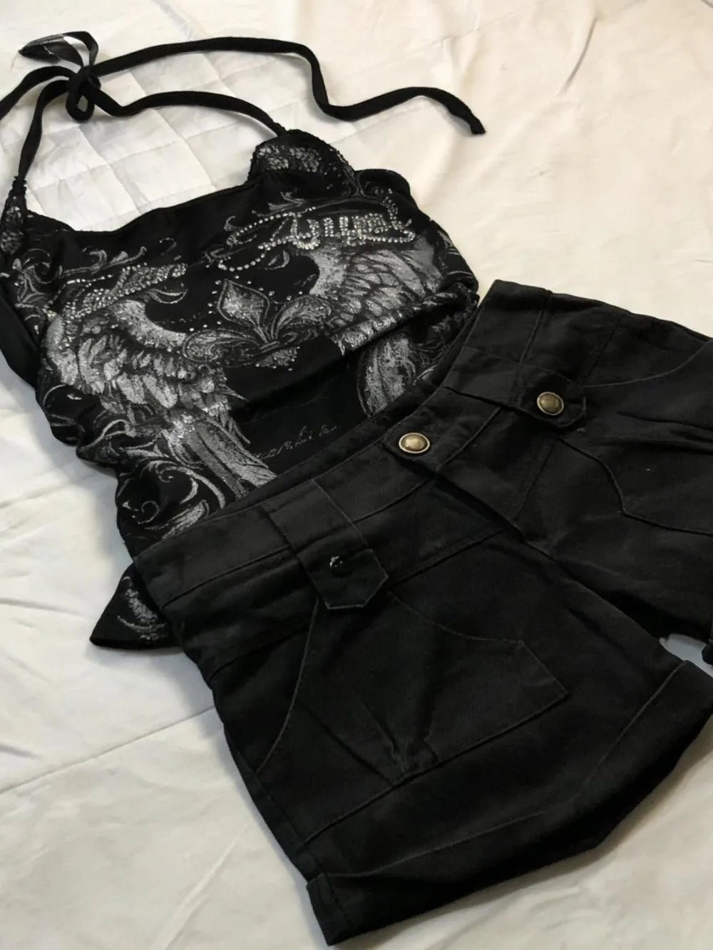 Sexy Hottie Y2k Aesthetic Rose Print Halter Vest Women Vintage Slim Fit Camis Outerwear Crop Top Harajuku Hotsweet Short Tanks