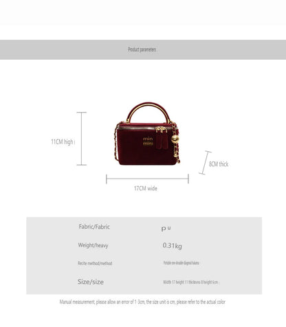 New Frosted Handbags Women's Square Bags Mini Lipstick Cosmetics Packs Ladies Handbags and Purse Niche Shoulder Crossbody Bags