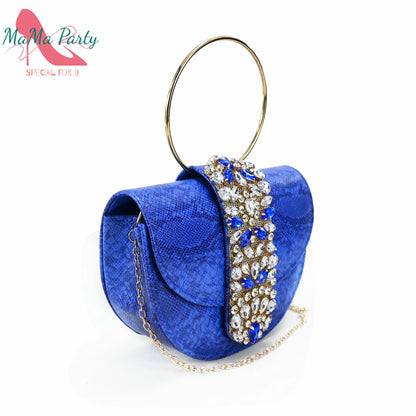 2025 Autumn New Design Specials Italian Women Shoes and Bag Set Pink Color Comfortable Mid Heels With Rhinestone