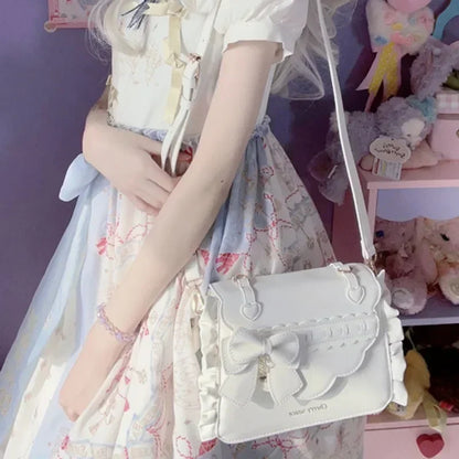 Sweet Ita Bag 2026 Elegant Lolita Bag Ladies Cute Girls Bow Crossbody Bag Popular JK Uniform Shoulder Bag Autumn Bolso Сумка