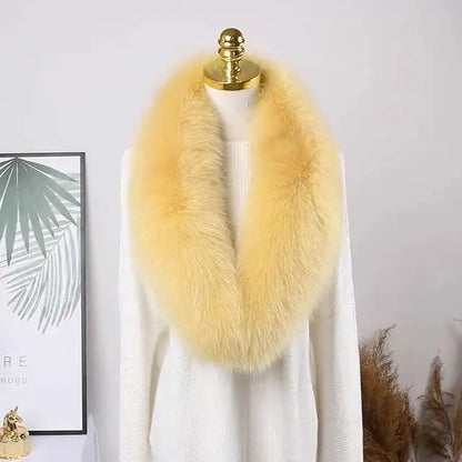 Real Fox Fur Collar for Women Coat Jacket Female Wraps Winter Warm Fur Scarf Extra Large Size Neck Warmer Fur Shawls Scarves