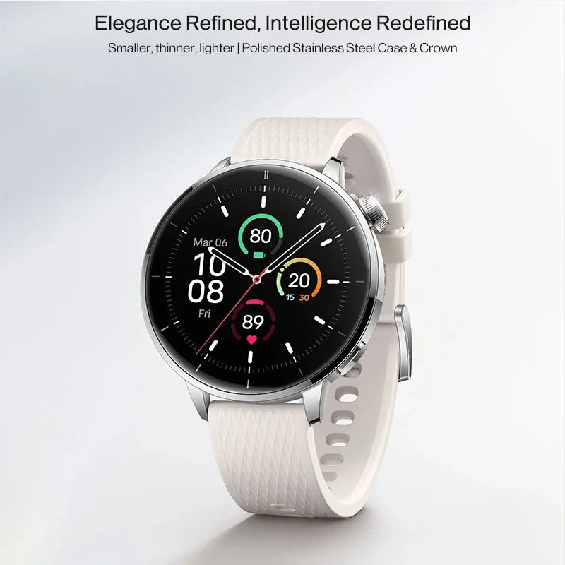 Global Version OnePlus Watch 3 43mm Smart Watch 1.32inches AMOLED Up to 60h Battery Life Wear OS by Google GPS NFC
