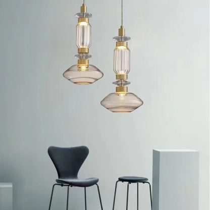 Modern Pagoda Home Design Glass Led Pendant Lights for Living Dining Table Room Apartment Bar Counter Simple Lusters Luminaires