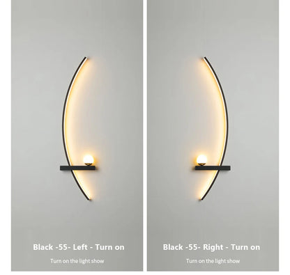 LED Wall Lamp 55/105CM Smart Remote Control Left Right Lighting Wall Sconces Bedroom Bedside Living Room Home Led Lights Lustre