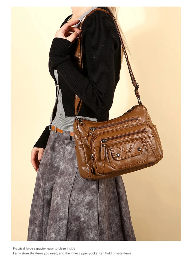 High Quality Leather Handbags Women Bags Luxury Brand Designer Shoulder Crossbody Hand Bags for Women 2024 Purses and Handbags