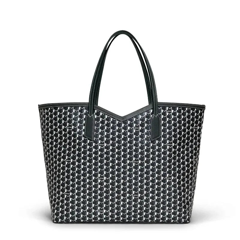 Luxury Brand Tote Bag Woman Classic Monogram Print Coated Canvas Handbag Large Capacity Shoulder Bag With Removable Zipped Pouch
