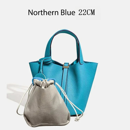 Women Bags Handbags Bucket Bag 18/22 Big Small Fashion Tote Bag Genuine Leather Luxury Quality Designers Lady Hand Bags