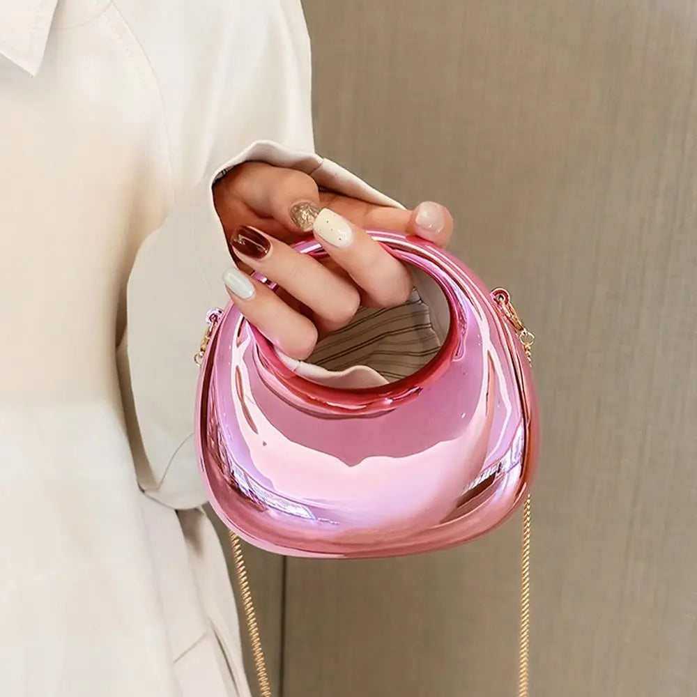Fashion Acrylic Clutch Bags Elegant Small Handbags Portable Handle Wrist Bag for Women