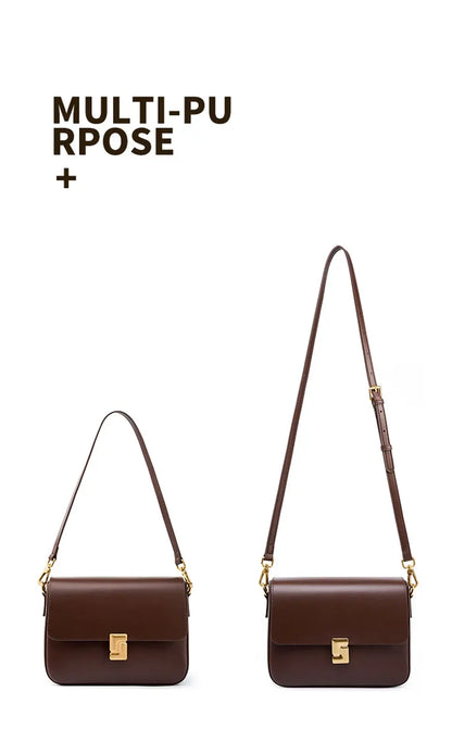 Luxury Genuine Leather Women Bag 2025 New Women's Shoulder Bag High Quality Cowhide Square Crossbody Bags Designer Handbags