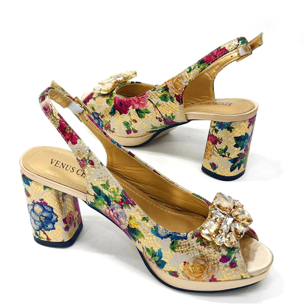 Venus Chan Italian Design Shoes and Bags Matching Set 2024 Women High Heel Party Purple Color Nigeria Wedding Bigger Size Shoes