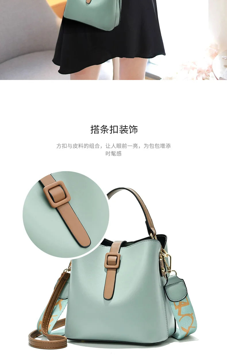 Fashionable Wide Shoulder Strap Women Handbag Classic Retro Small Square Bag Luxury Brand Designer Single Shoulder Crossbody Bag