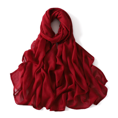 New Big Size Solid Rayon Modal Hijab Scarf Women Muslim Headscarf Wraps Shawl Femme Musulman Headband Islamic Turban 190*85cm