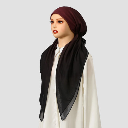 New Muslim Instant Hijab Scarf Print Turban Thick Hair Bonnet Night Cap Turban For Sleeping Elastic Hair Satin Bonnet For Sleep