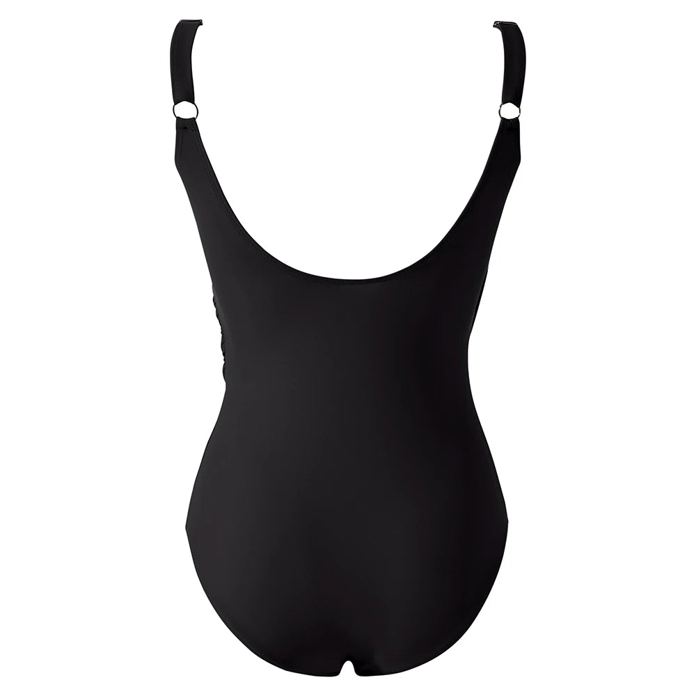 2026 New Sexy V-Neck One Piece Swimsuit For Women Plus Size Swimwear Female Bathing Suits Summer Beach Wear XL Size Swimsuit