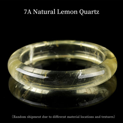 7A Natural Lemon Citrine Bangle Bracelet for Women Healing Crystal Jewelry for Wealth High Quality Luxury Jewelry Gift