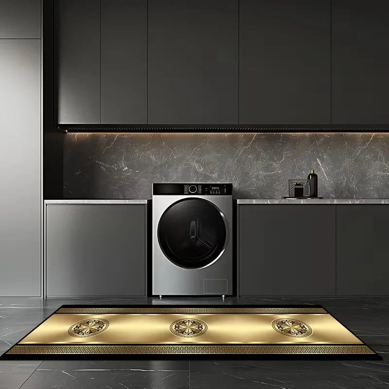 Luxury Golden Pattern Carpet Bedroom Room Bed Blanket Runner Rug Shoes Room Living Room Bedroom Kitchen Rugs Washable Carpet Mat