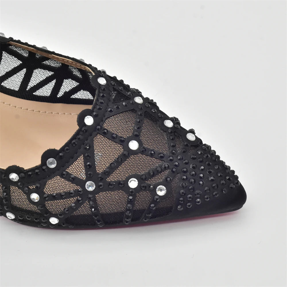 Italian Shoe and Bag Set for Party In Women Shoes for Women 2025 Designer Luxury Hollow Design Trendy Party Ladies Shoes and Bag
