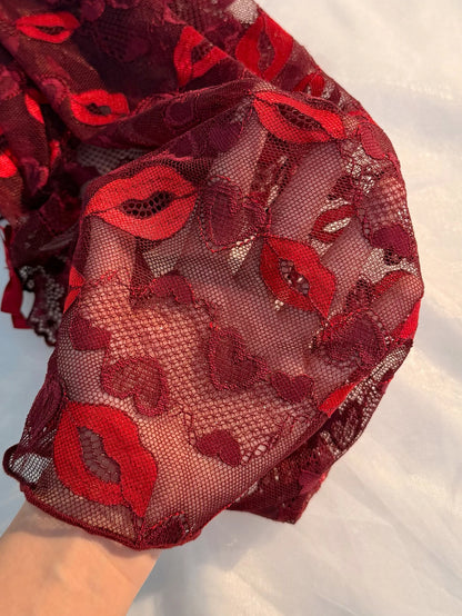 Hot Sexy Women Lace Nightgown Set See Through Pajamas Dress Sexy Deep V Home Valentine's Day Gift Sleeping Skirt Dress