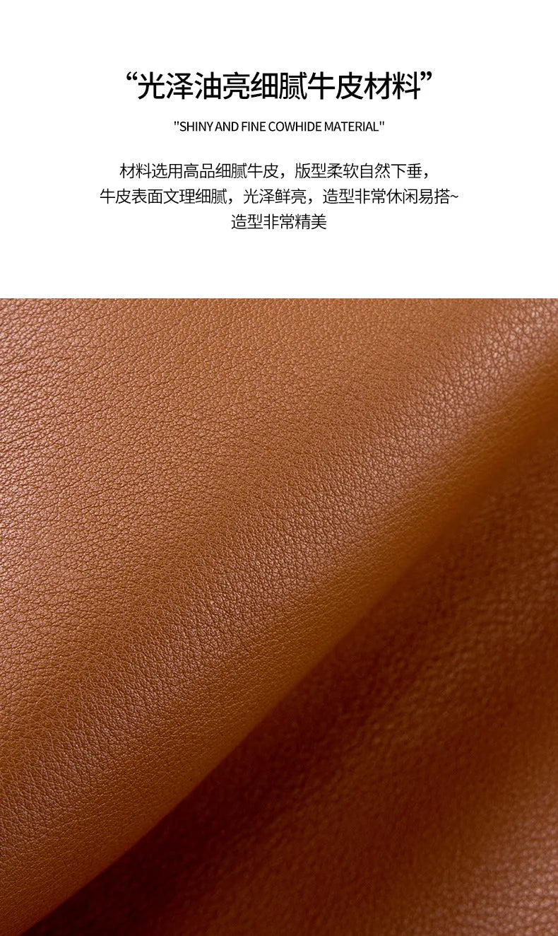 Women's Genuine Grade Cow Leather Bag Luxury Designer Ladies Shoulder Crossbody Purse Bag Female Cowhide Large Capacity Tote Bag