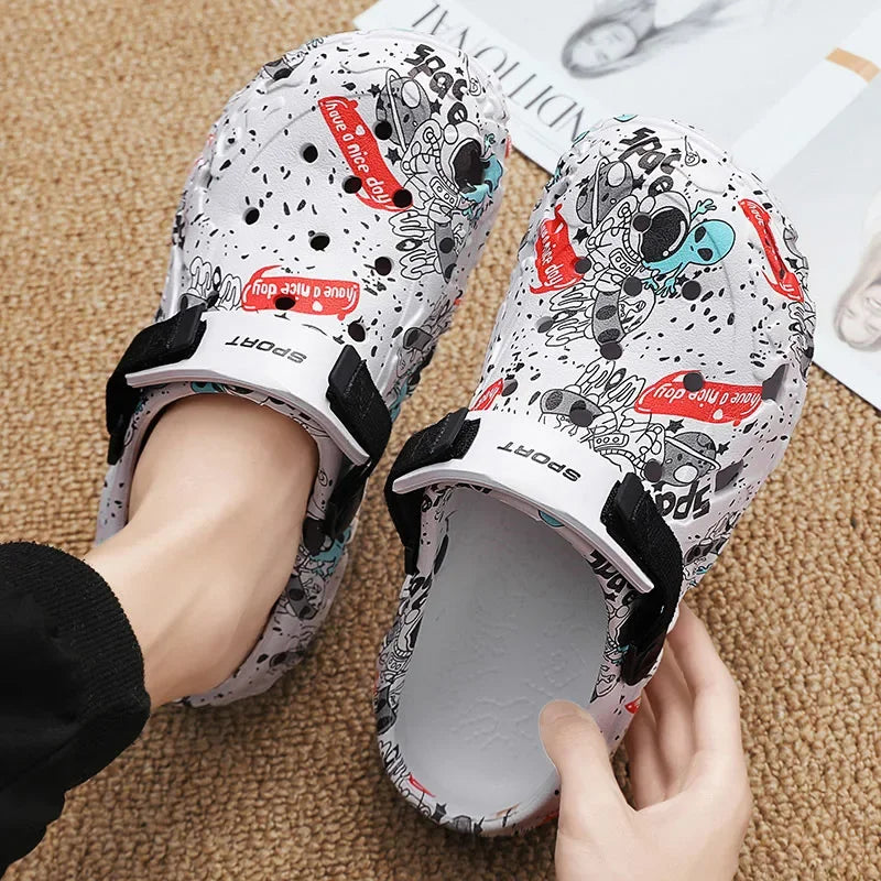 Plus Size 48 49 Men's Summer Clogs Sandals Eva Slippers Men Fashion New Flat Sandals Men Women Leisure Slides Men Casual Shoes