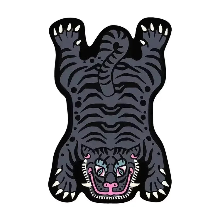 VIKAMA Cartoon Tiger Carpet - Durable and Easy to Clean Home Decor Living Room Sofa Coffee Table Rug Bedside Rug for Bedroom