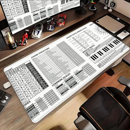 Music Theory Mouse Pad Shortcut Keys Mouse Pad Desk Mat Cheat Sheet HYBXAXC  Users Anti Slip Software Engineers Desk Pad