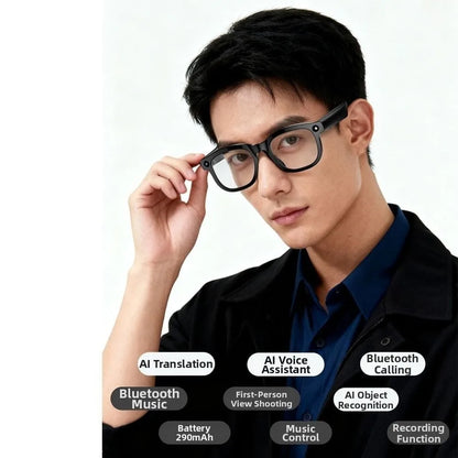 Real-time Translation AI Smart Glasses Anti-Blue Light Wearable Tech Smart Video Glasses Bluetooth Audio AI Voice