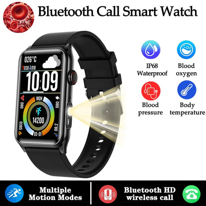 2025 New AI Health Manager Smart Watch Men Blood Pressure Blood Oxygen Sports Bluetooth Call Waterproof Health SmartWatch