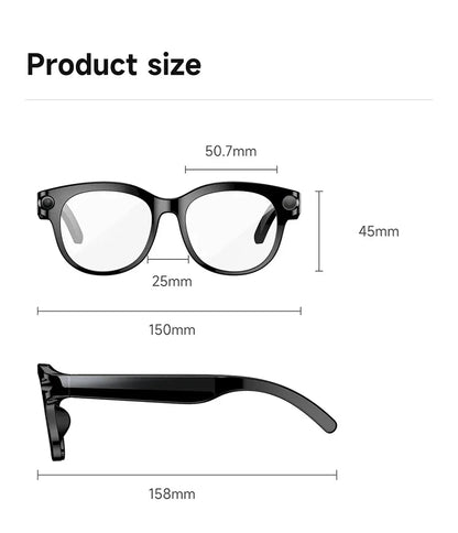 New Smart AI Glasses 800W Shooting Camera HD Photo Video Voice Call Translation Waterproof Bluetooth AI Motorcycle Glasses