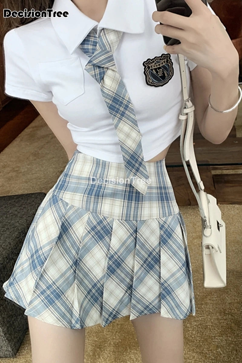 2025 school dresses sailor suit plain pleated skirt jk uniforms cosplay college middle school costume short skirt jk suit girls