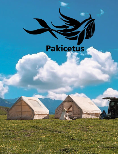 PAKICETUS Inflatable camping tent 4-8 people with windows portable water-resistant camping tent  Four season tents
