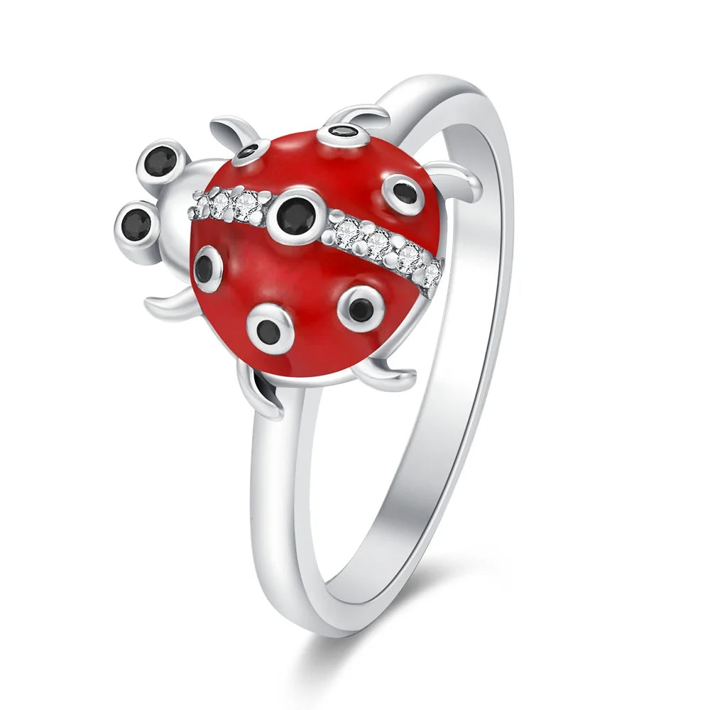 New Original Cartoon Animal Ring S925 Sterling Silver Rings Fashion Elegant Jewelry Romantic Gift For Woman Fine Butterfly Ring
