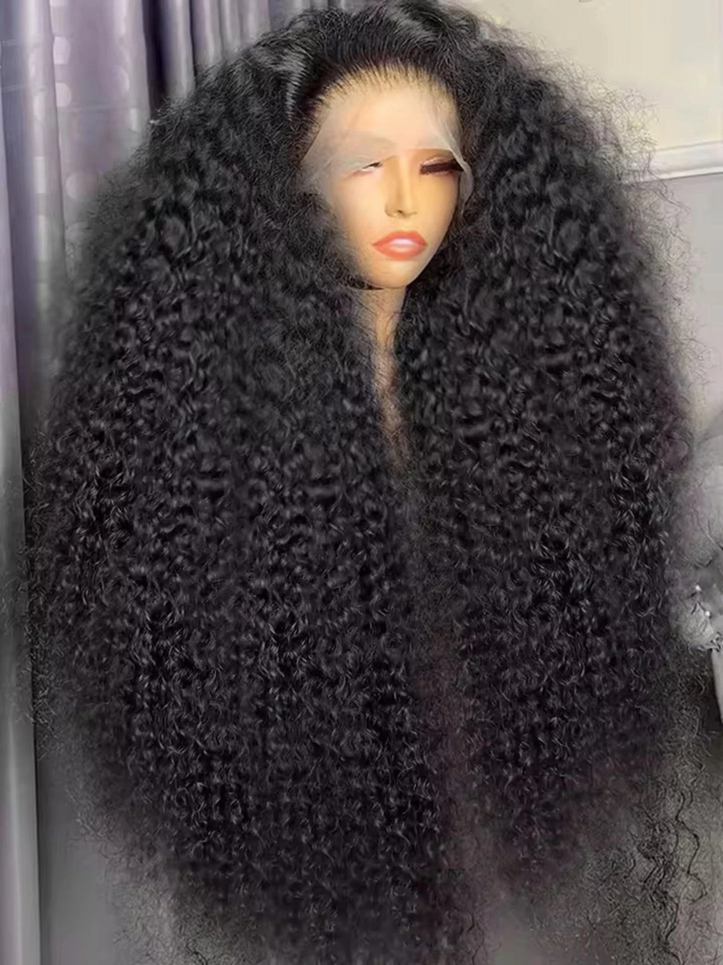 Kinky Curly HD Full Lace Frontal 13X4X1 Wigs For Black Women Mother Gifts Preplucked With Baby Hair Bleached Knots Soft Hair