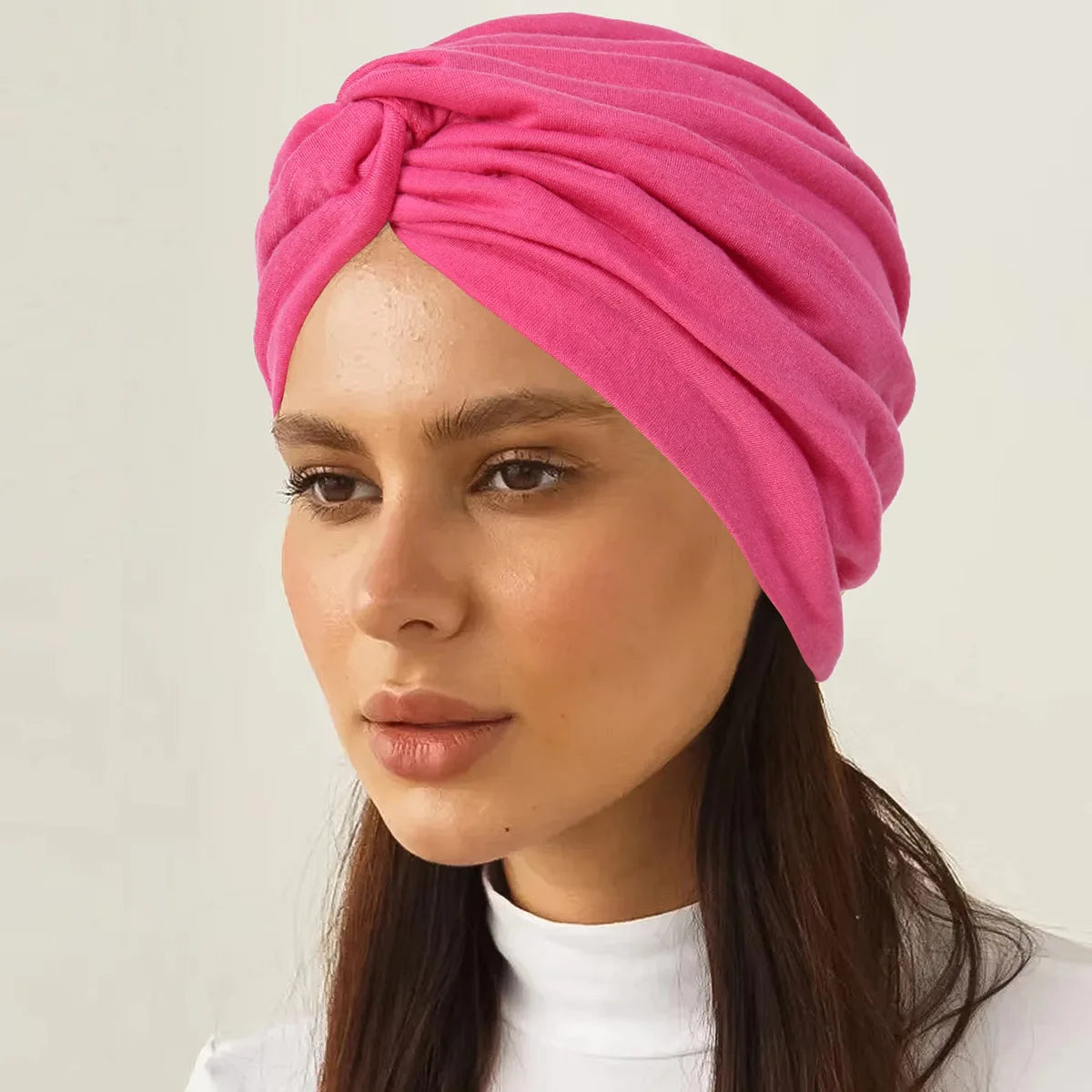 2026 New Soft Strech Ramadan Muslim Hijab Caps Fashion Headwear Women's Headscarf Solid Color Hair Care Turban Bonnet