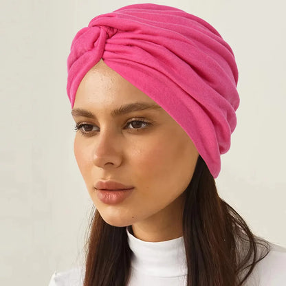 2026 New Soft Strech Ramadan Muslim Hijab Caps Fashion Headwear Women's Headscarf Solid Color Hair Care Turban Bonnet