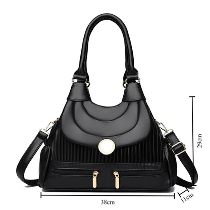 Genuine Brand Luxury Handbags for Women Designer Fashion Tote Bag High Quality Soft Pu Leather Shoulder Crossbody Hand Bags Sac