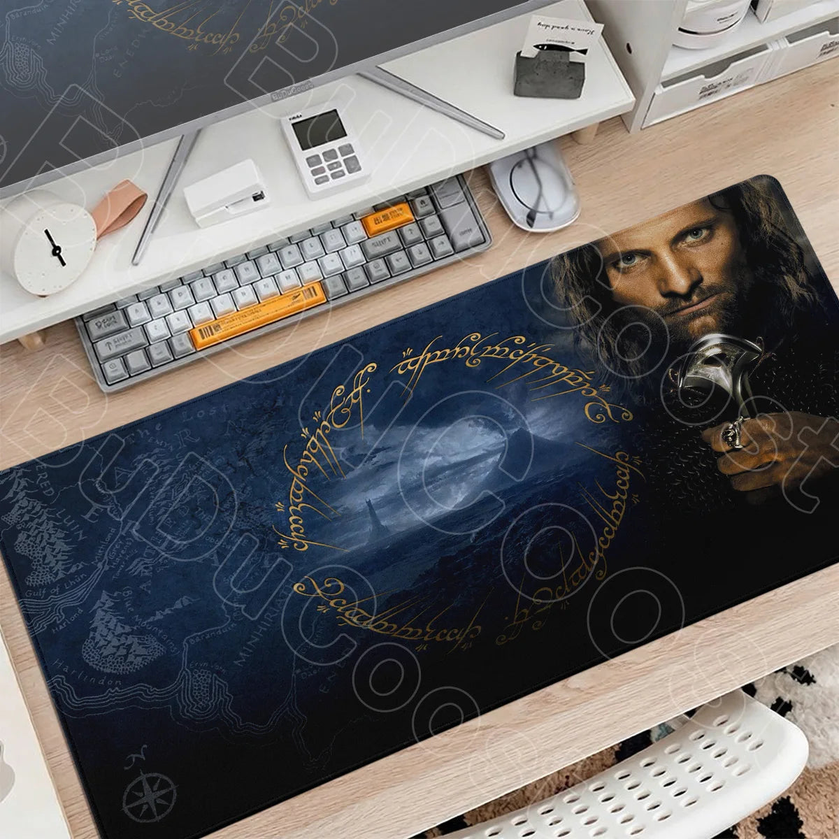 Washable Gaming Mouse Pad L-lord of the Rings PC Table Decoration Carpet XXL Gamer Stitch Edge Rubber Mice Mat Gadgets Keyboards