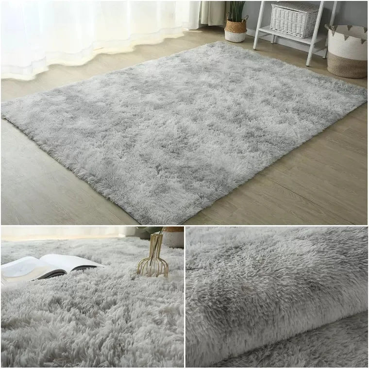 White Fluffy Hall Carpet Modern Living Room Bedroom Home Decor Large Mats Thickened Non-Slip Girl Children's Room Pink Furry Rug