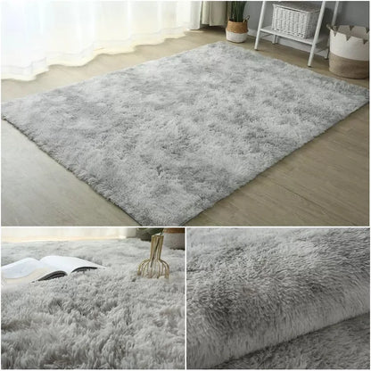 White Fluffy Hall Carpet Modern Living Room Bedroom Home Decor Large Mats Thickened Non-Slip Girl Children's Room Pink Furry Rug