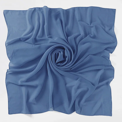 90*90CM Headwrap Heavy Chiffon Square Scarf Muslim Hijabs Women Underscarf Fashion Casual Plain Color Hijab