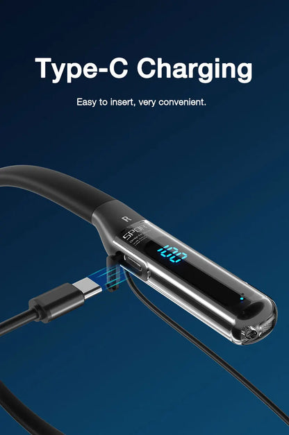 EARDECO 80 Hours Playback Bluetooth Headphone Neckband Wireless Headphones Bass Bluetooth Earphone with Mic Sport Stereo
