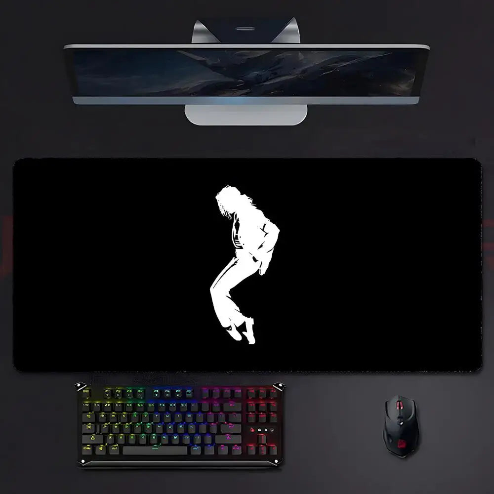 Pop Music M-Michael Jackson Mouse Pad Mousepad Large Gaming LockEdge Thickened PC Table Desk Mat