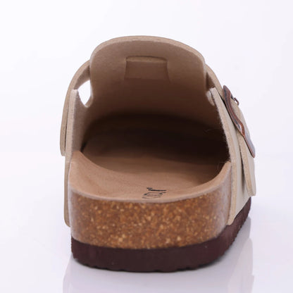 Evshine Men's Cow Suede Clogs with Arch Support Leather Mules Comfort Fashion Potato Shoe Women Cork Footbed Genuine Suede Clogs