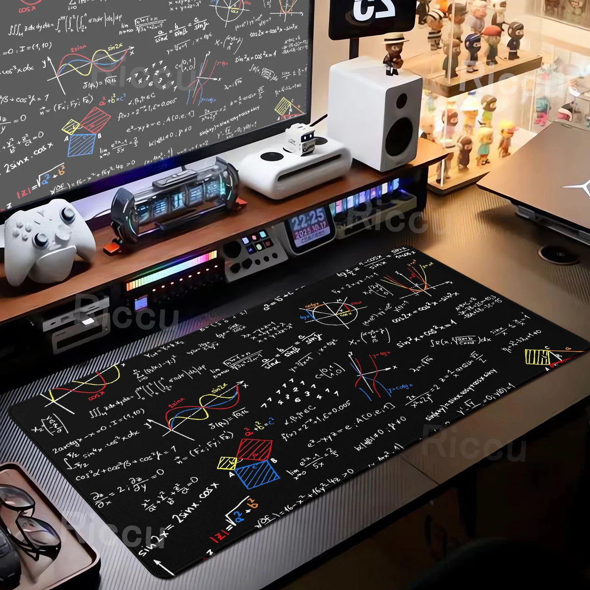 Black Mousepad E=mc2 Formula Science Mouse Pad Math Desk Pad Extended PC Keyboard Mats Large XXL Gamer Mousepad Desk accessories