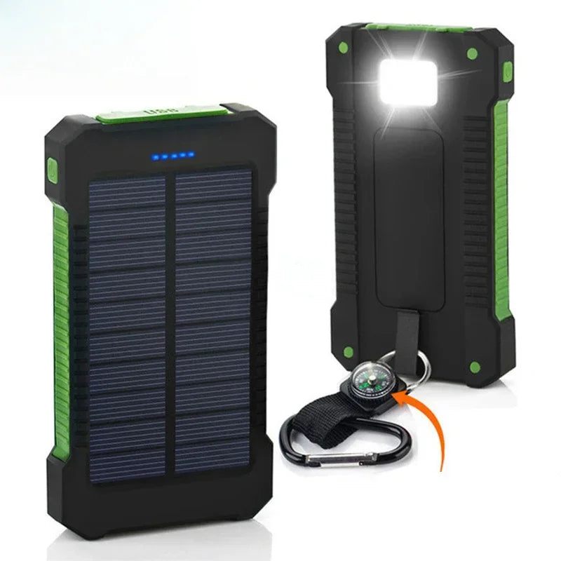 20000mAh Portable Solar Power Bank Waterproof External Battery Backup Powerbank 20000 MAh Phone Battery Charger LED Power Bank