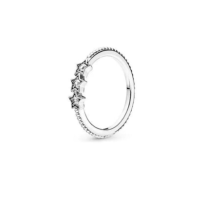 New 925 Sterling Silver Rings Stackable Infinite Silver shining Zircon Ring For Women Wedding Anniversary Birthday Jewelry Gift
