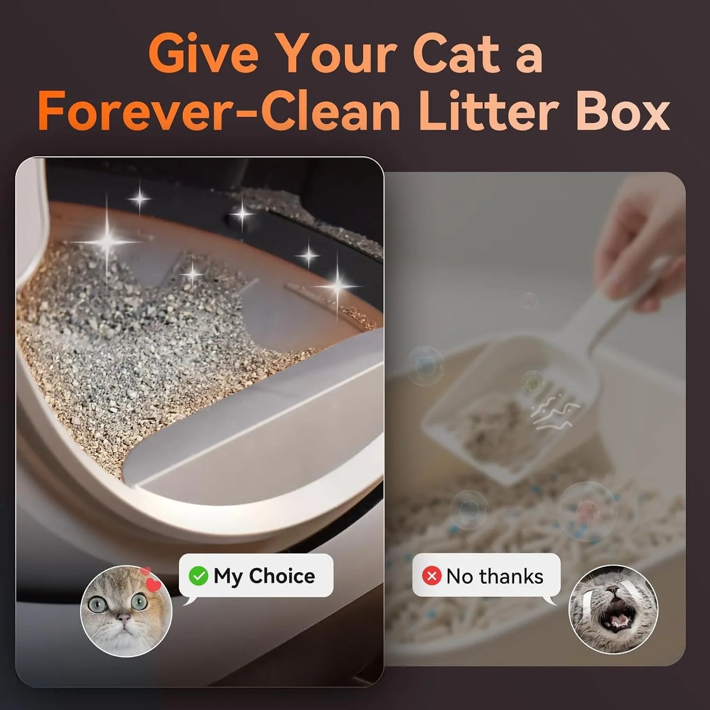 G1 Automatic Self-Cleaning Cat Litter Box,Smart APP Control & Health Monitoring,for Multiple Cats, Custom