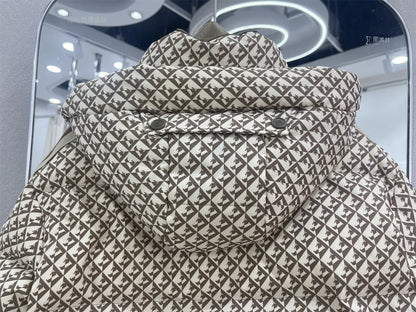 Thickened Houndstooth Down Jacket Women Winter 2023 New High Quality Korean Style Loose Bag Warm Fashion White Duck Puffer Coat