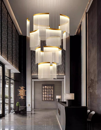 Modern home decor led lights pendant light lamps forstaircase Chandeliers for living room hanging light indoor lighting