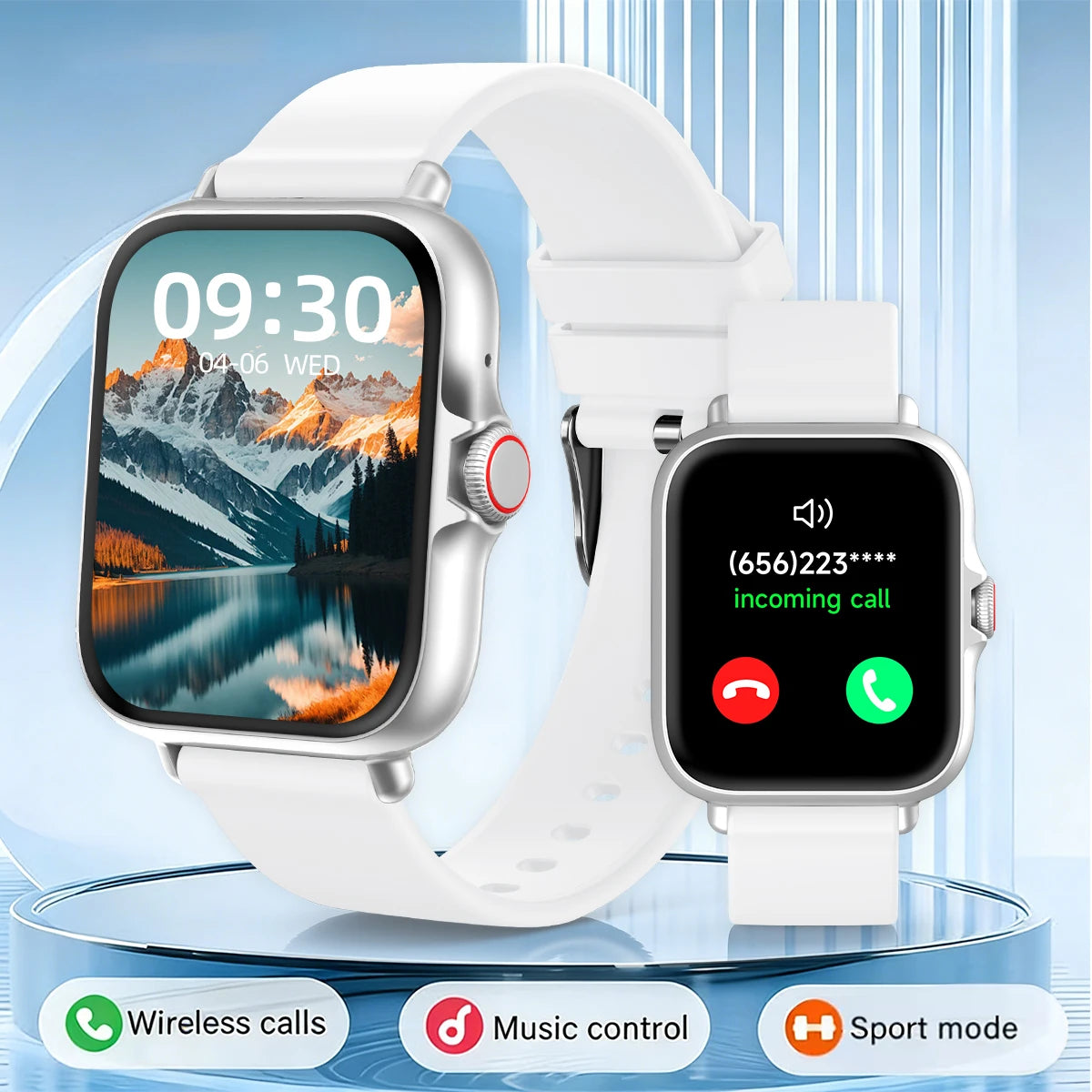 New Smart Watch 1.83'' Waterproof Message Answer Call Sports Pedometer Sleep Monitoring Information Alerts For IOS&Android